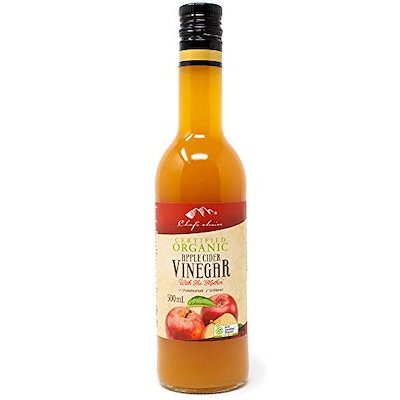 他サイト： シェフズチョイス オーガニックアップルサイダービネガー withマザー 500ml Organic Apple Cider Vinegar with Mother (500ml1本)の商品画像