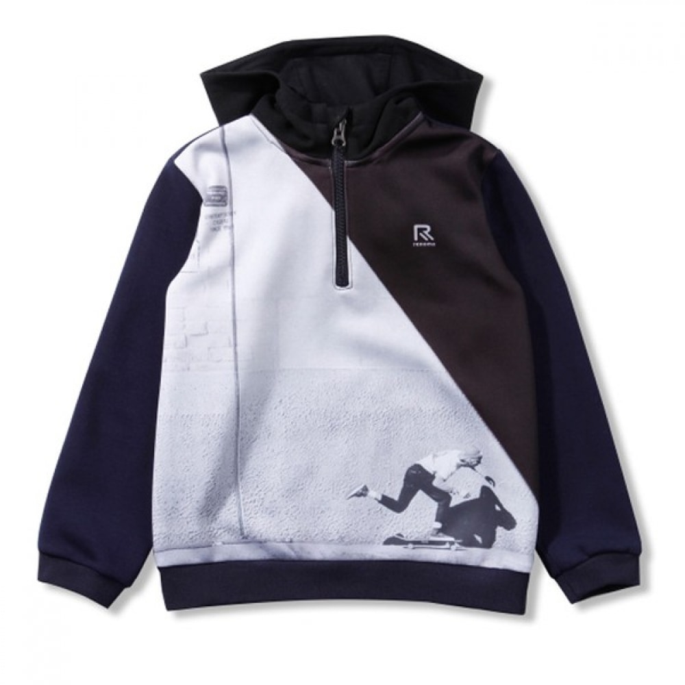 [レノマキッズ] ボーイズボードプリントフード付きTシャツ_R1845T520