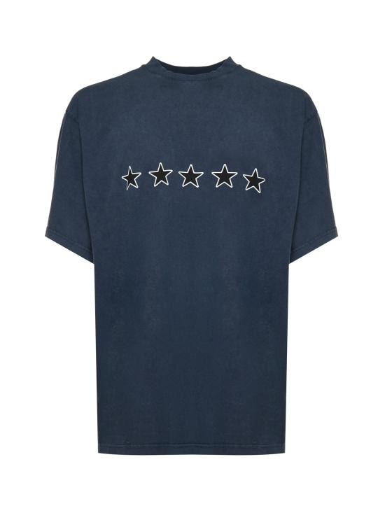 BALENCIAGA Men T-Shirts 850403 TTVL28806 WASHED NAVY