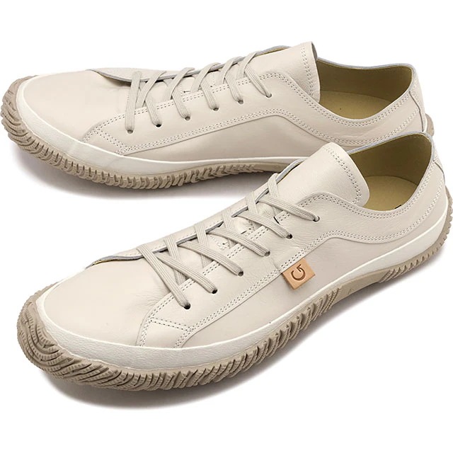 スニーカー [SP110-03] SP-110 メンズレディース SPM-110 日本製 カンガルーレザー MOVE スピングル ムーブ Ivory アイボリー