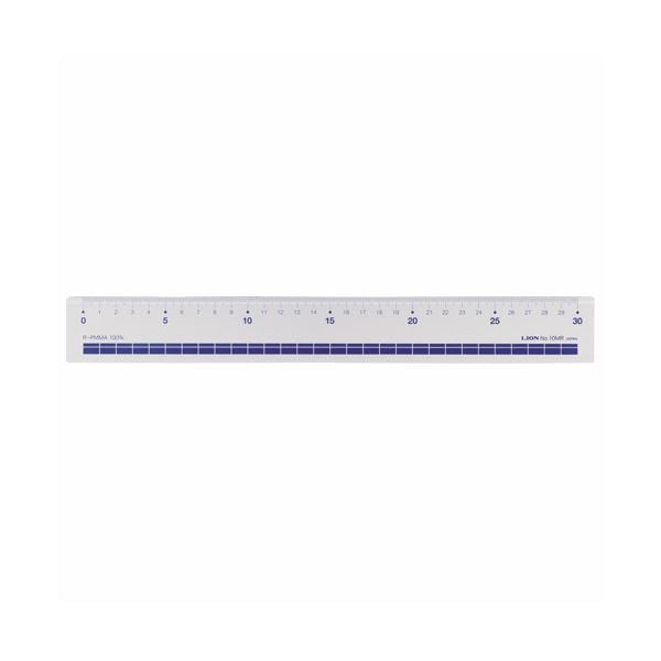 (まとめ) ライオン事務器 再生アクリル直線定規30cm No.10MR 1本 (×30セット) 11,715円