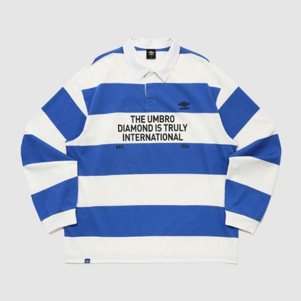ストライプ ラグビー Tシャツ ブルー UR121CTL11BLU 930980