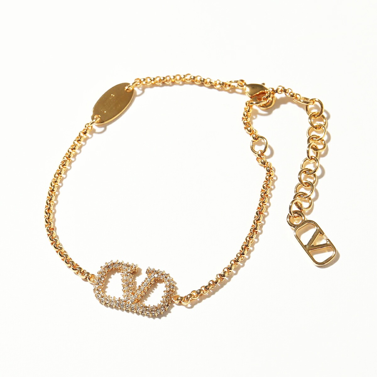 VALENTINO ヴァレンティノ ブレスレット 3W2J0F84 1W2J0F84 4W2J0F84 YCW レディース Vロゴ アクセサリー クリスタル装飾 MH5
