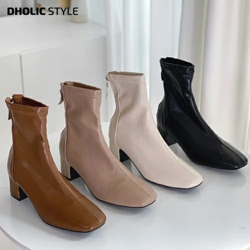 [メガ割りSALE]チャンキーヒールアンクルブーツ・p188962