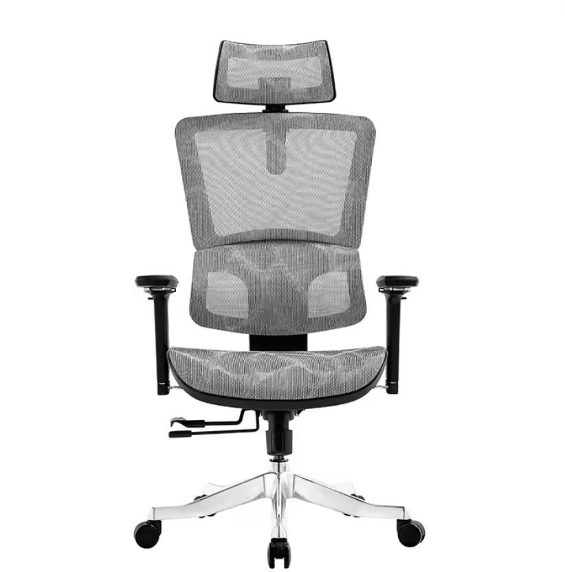 プラスオフィススイベルエグゼクティブ人間工学に基づいたオフィスチェアグレー新しいデザインラグジュアリーモダン4Dフルメッシュナイロンメッシュ回転チェア　椅子