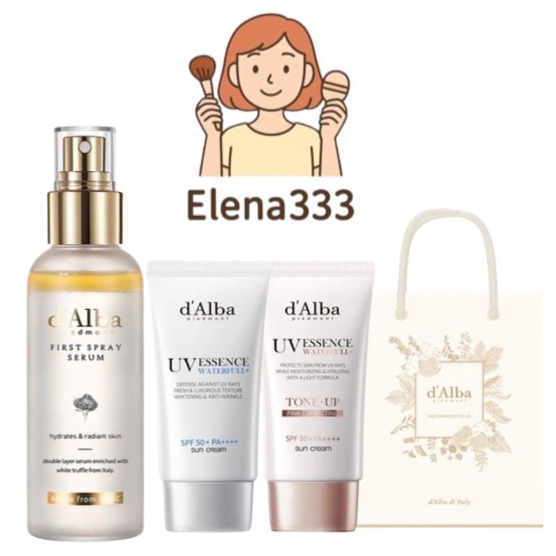 ウォータフルエッセンス50ml＋トーンアップUV50ml＋ミストセラム100mlのUVケアセット 保湿 トーンアップ 密着 崩れにくい 白浮きなし 顔用 敏感肌用 化粧下地