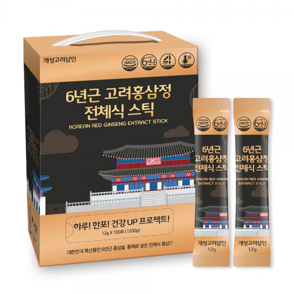 開城高麗サムイン 6年根 高麗紅参精 全体式 スティック 100p 개성고려삼인 6년근 고려홍삼정 전체식 스틱 100p