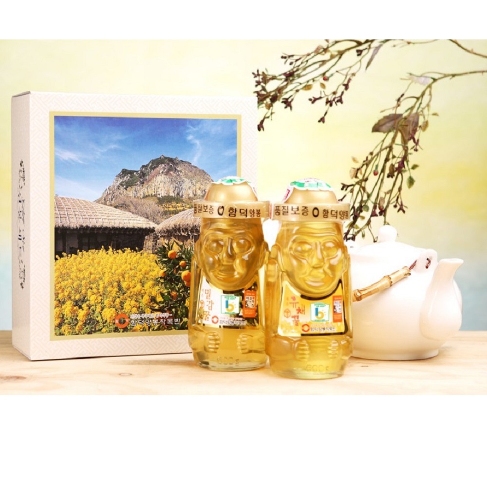 韓国健康食品-済州みかん蜂蜜580g菜種蜂蜜580gギフトセット