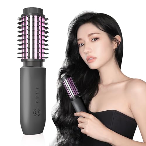 【2025年進化モデル&7000mAh大容量】ヒートブラシ ヘアアイロン マイナスイオン コードレス USB充電式 4段階温度調節 150～210℃ 40mm カールアイロン ストレートブラシ 2wa 4,721円