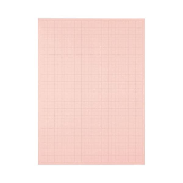 (まとめ) TANOSEE 模造紙（プルタイプ） 本体 788×1085mm 50mm方眼 ピンク 1ケース（20枚） (×10セット)