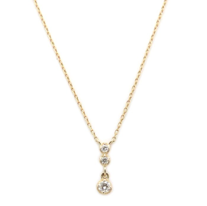 ダイヤモンド ネックレス ダイヤモンド0.05ct K18PG ピンクゴールド レディース/295323【中古】