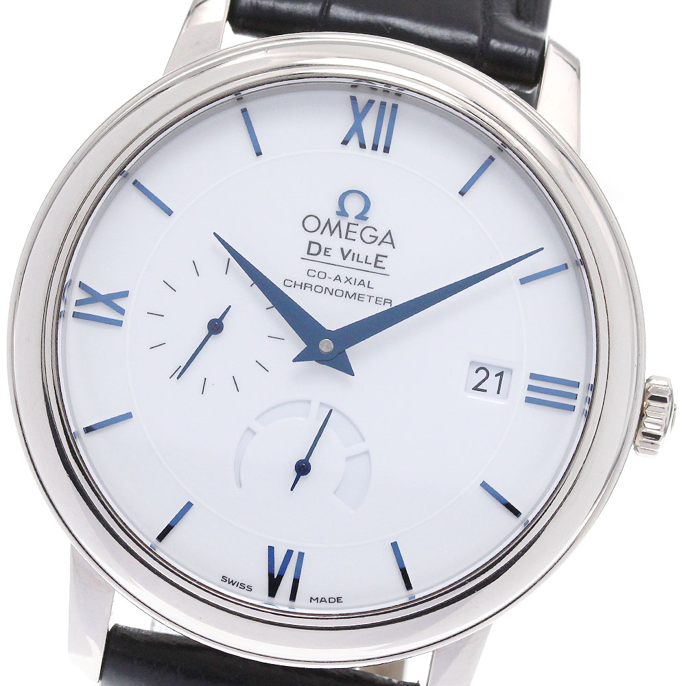 オメガ OMEGA 424.53.40.21.04.001 デビル プレステージ コーアクシャル K18WG パワーリザーブ 自動巻き メンズ _826783【中古】