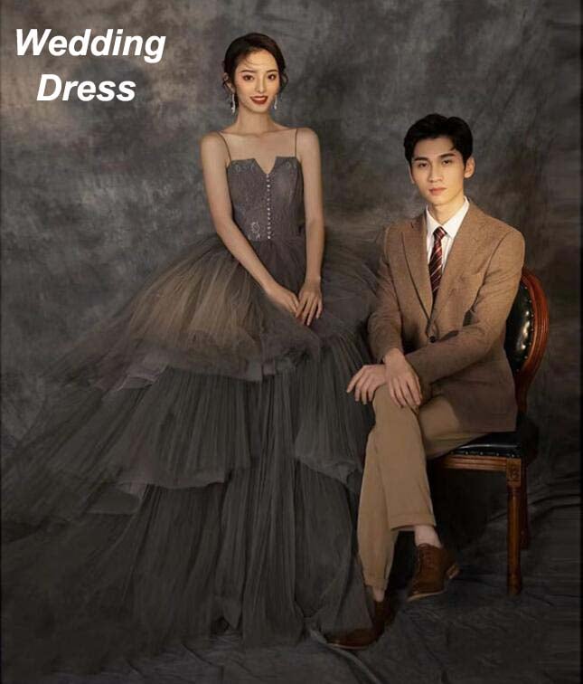 新品大人気 チュールドレス 森系 ウェディングドレス キャミソールドレス カラードレス 多重チュール オフショルダー キャミソール グレー 花嫁ドレス 結婚式 前撮りフォトウェディング撮影 誕生日 演 5,531円