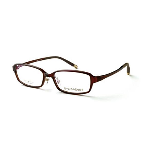 アイガジェット GAD 201B 3-54 メガネフレーム スクエア ブラウン レンズ 入替可能 ドライバー内蔵 めがね 取り寄せ