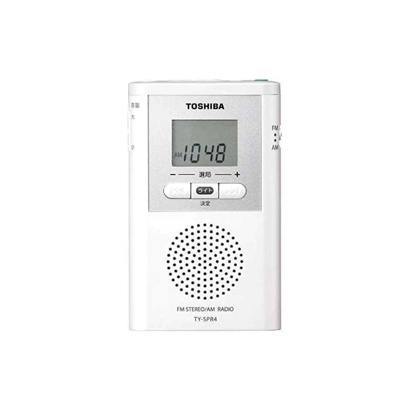 東芝 ワイドFM/AMポケットラジオTOSHIBA TY-SPR4-W