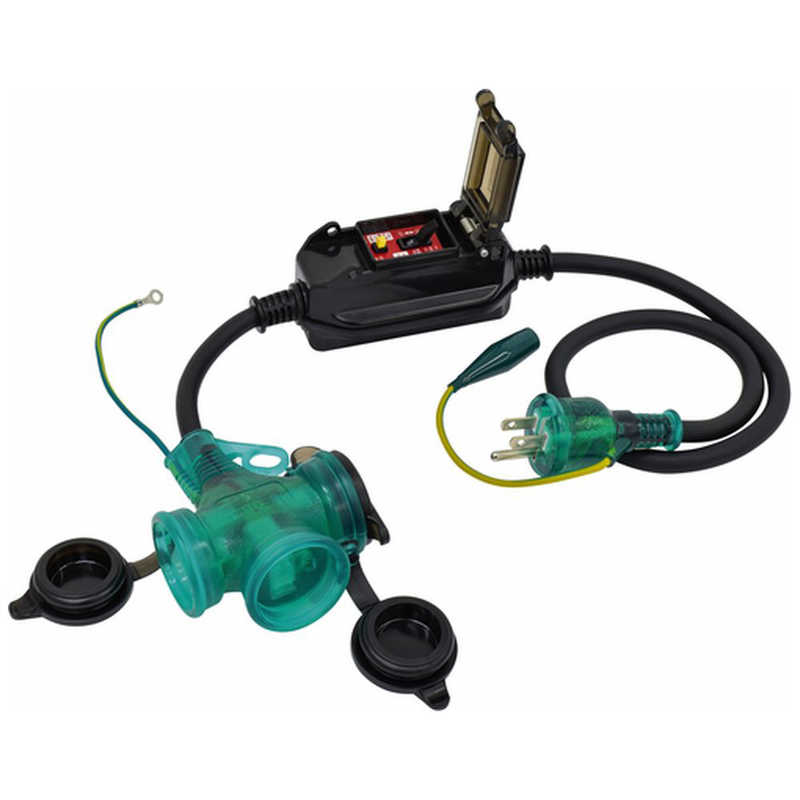 日動工業　NICHIDO 防雨ポッキン延長ブレーカ 過負荷漏電保護兼用　PBWEKTS