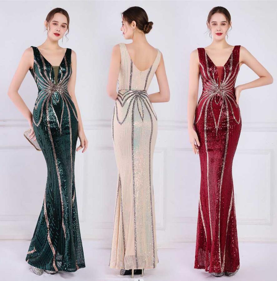 イブニングドレス パーティードレス 大きいサイズ ロングドレス マキシドレス ノースリーブ キラキラドレス スパンコール タイトワンピース ヒップラップ 撮影 プリンセス 着痩せ お呼ばれ 結婚式 ナ 5,017円