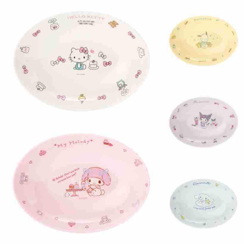 【メガ割】サンリオメラミン食事皿キティカレー皿美楽ティ食器玉桂犬サラダ皿