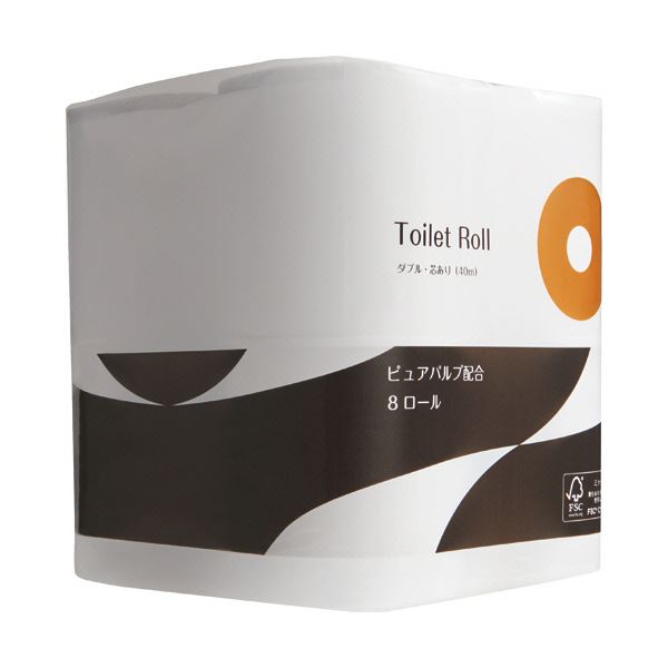 （まとめ）トイレットペーパーパルプブレンド ダブル 芯あり 40m 8ロールx36パック[x3] 46,893円