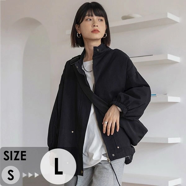 スプリングコート 春コート ジャケット レディース アウター トレンチコート 韓国風 長袖 春秋 オーバーサイズ ブラック S M L dp119t2t2jc