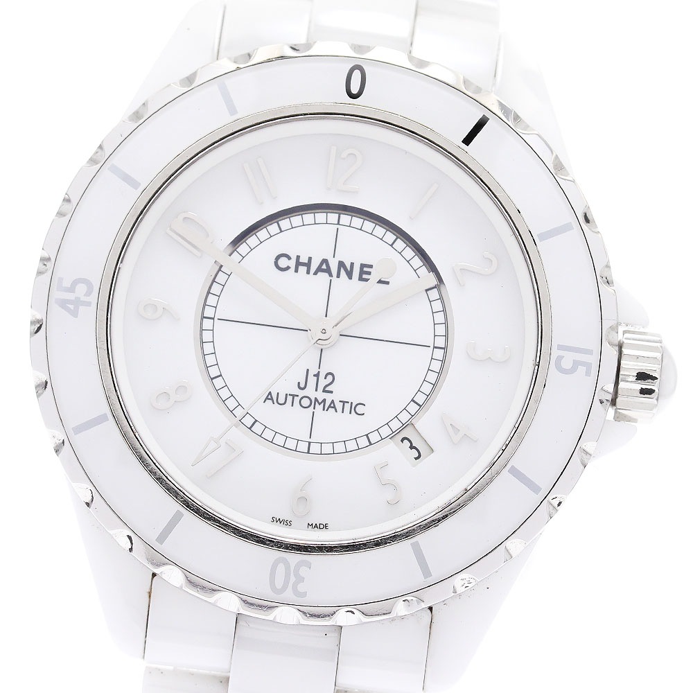 シャネル CHANEL H2981 J12 白セラミック 自動巻き メンズ 保証書付き_882784【中古】
