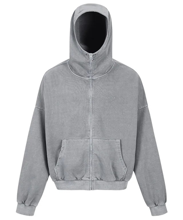 ERBE OVERSIZED ZIP HOODIE(GREY) L