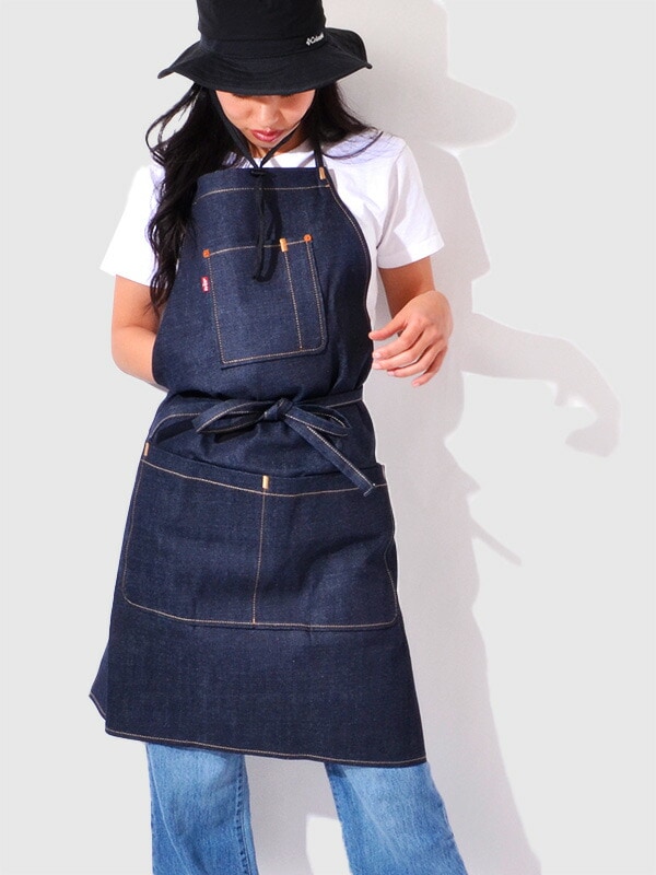 LEVI S リーバイス デニム エプロン ロング丈 levis Levis 前掛け ショップエプロン カフェ DIY 日曜大工 保育士 004D20000 経年変化 リベット 赤タブ
