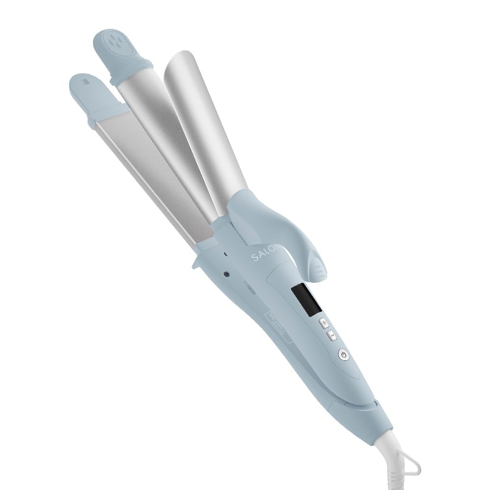 [2023年秋冬限定] SALONIA サロニア 2WAY ヘアアイロン 32mm 【シンフォニーブルー】 ストレート カール アイロン コテ SL-002ASB 6,166円