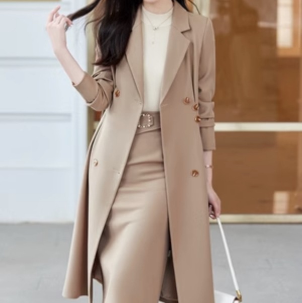 アウター コート 上着 トレンチコート ロング丈 長袖 かわいい 大人可愛い きれいめ シンプル カジュアル 大人 上品 おしゃれ お洒落 大人女子 こなれ感 個性的 主役級 存在感 美容師