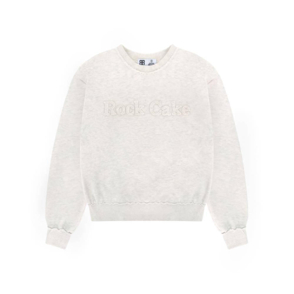 ROCKCAKE Basic Logo Applique Sweatshirt Oatmeal RC24TP1