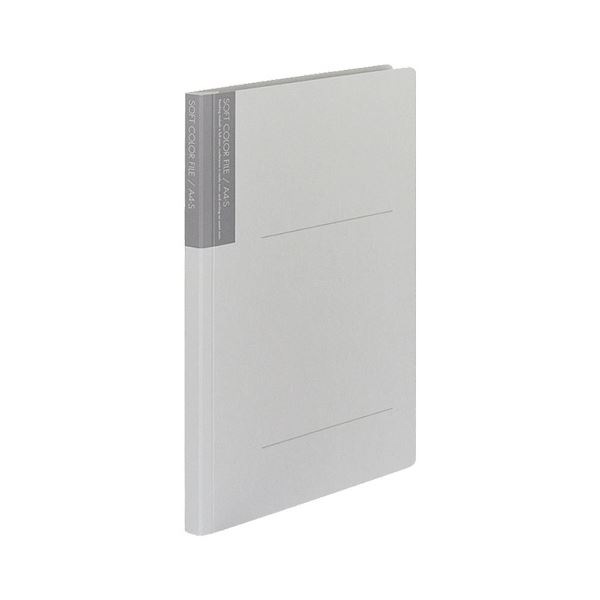 (まとめ) コクヨ ソフトカラーファイル A4タテ 150枚収容 背幅18mm グレー フ-1-7 1セット(10冊) 〔×5セット〕
