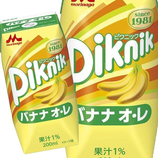 ピクニック バナナオレ 200ml 48本 （24本入2ケース）