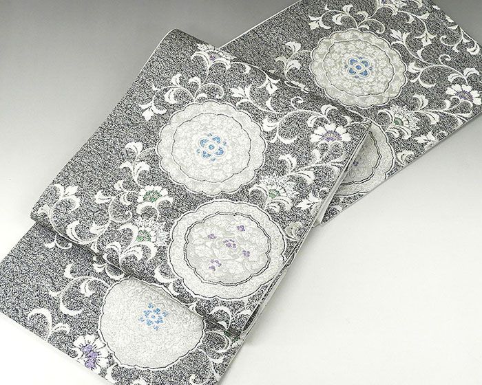 袋帯 新品仕立済 帯匠山下謹製 鏡裏唐花模様 袋帯 新品 仕立て上がり 結婚式 入学式 卒業式 パーティー g2780着物