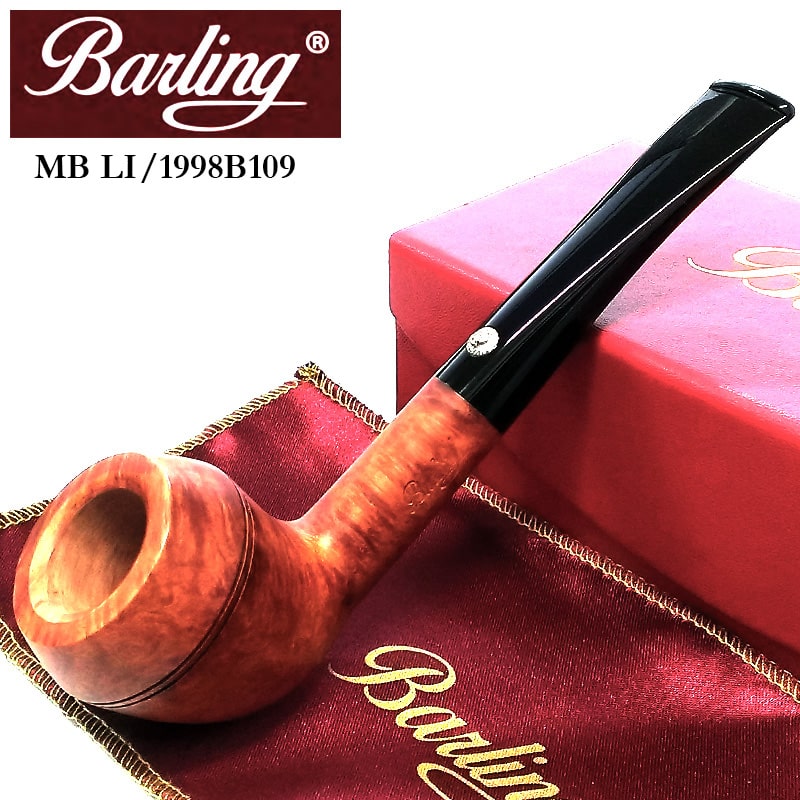 パイプ 本体 バーリング メリルボーン Barling 純銀 9mm スターリングシルバー 喫煙具 ライオン 高級 ライトブラウン MARYLEBONE 天然木 MB LI 1817 メンズ おしゃれ
