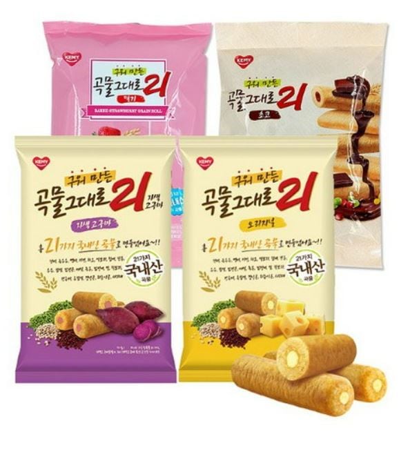 グランドセール クリスピーロール 곡물그대로21 サクサク さつまいもいちごチョコ sweetroll Crispy 韓国スイーツ