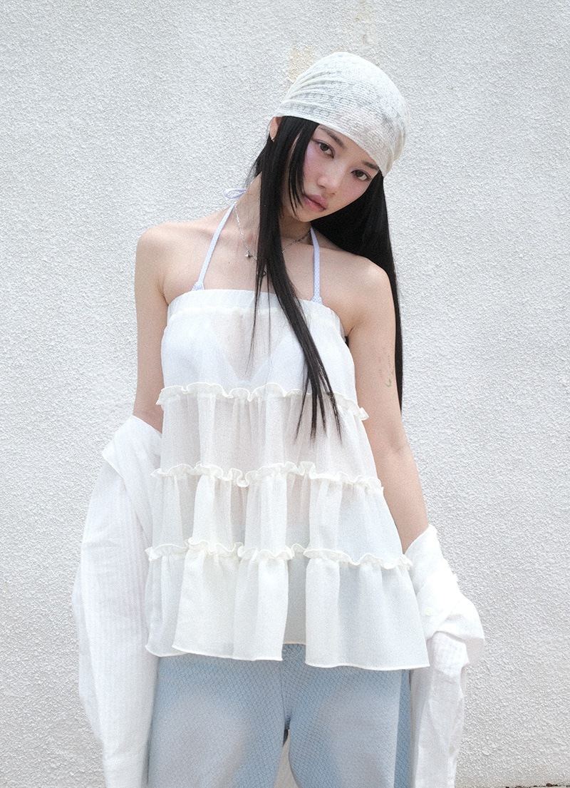 【AS"ON】 MOMO KANGKANG MIDI SKIRT / IVORY 正規品