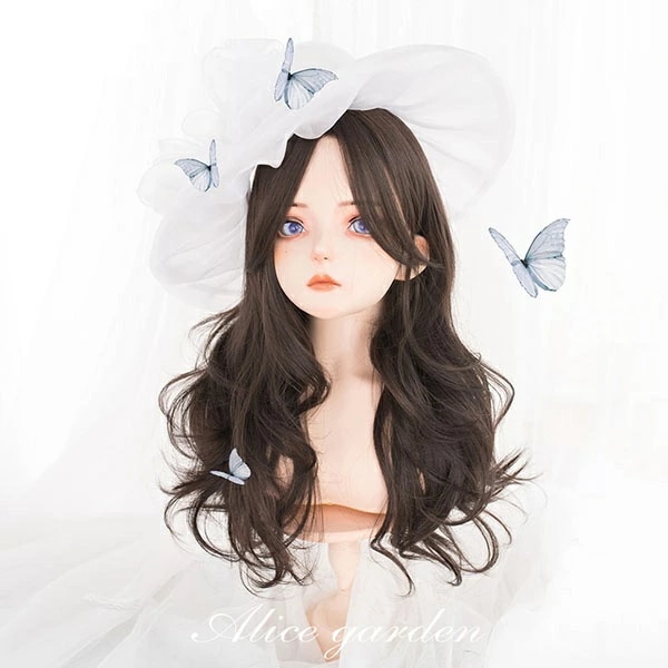 ウィッグ フルウィッグ ロングカール カールウィッグ 巻き毛 ロリータ デイリーウィッグ ブラウン ワンレン 前髪なし ナチュラル 原宿風 かつら 茶髪 コスプレ 可愛い 耐熱ウィッグ コスチューム 6,224円