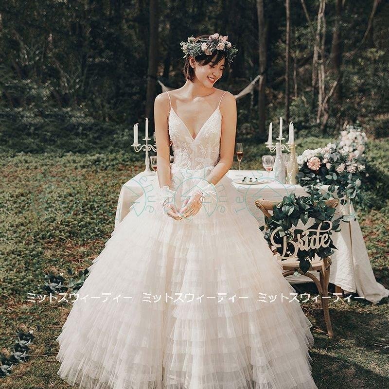 ウェディングドレス ウエディングドレス ロングドレス 結婚式 二次会 花嫁 前撮りドレス フォトウエ