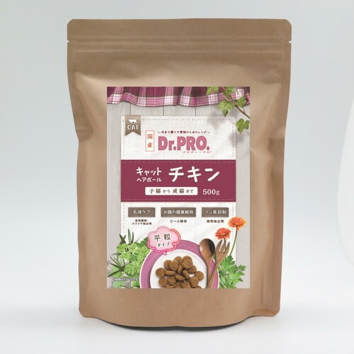 【6個セット】 ニチドウ Dr.PRO. キャット ヘアボール チキン 500g
