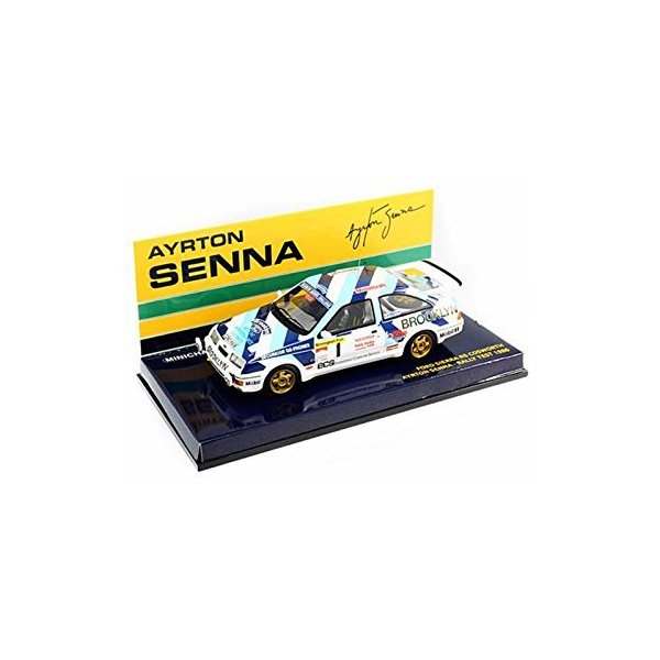 その他 Minichamps 540864399 1:43 Scale 1986 Ford Sierra RS Cosworth Ayrton Senna Rally Test Replica Model T