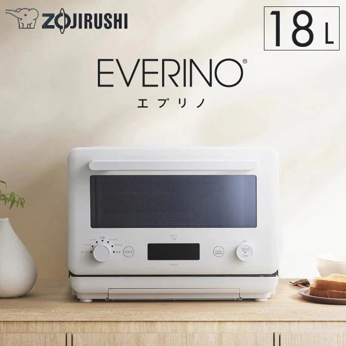 18L オーブンレンジ EVERINO エブリノ ES-KA18-WM ペールホワイト