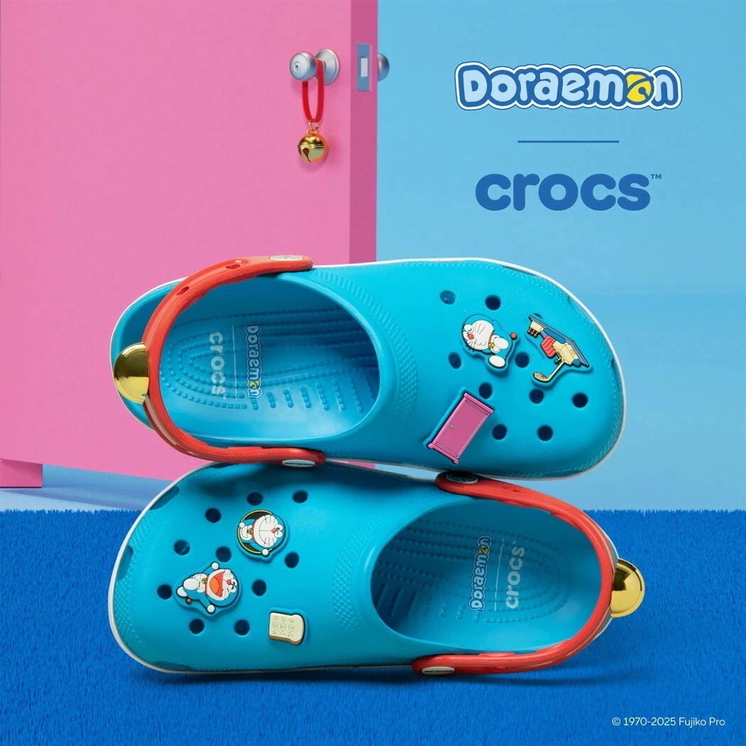 crocs クロックス ドラえもん DORAEMON クロッグ サンダル CLASSIC CLOG BLUE クラシック ( レディース アニメ 日本 グッズ コラボ キャラクター 藤子・F・不二雄