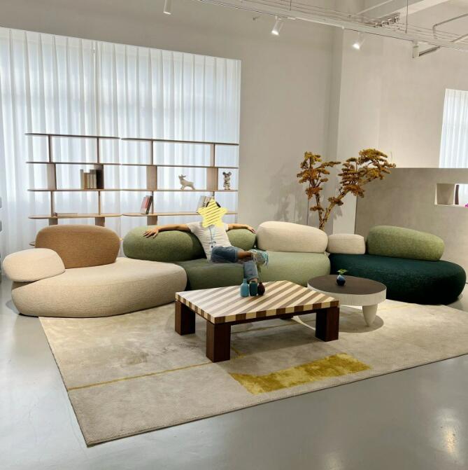 家具ソファー 栗石形ソファー　自由に組み合わせ　ふわふわソファー　シンプル クリエイティブソファ