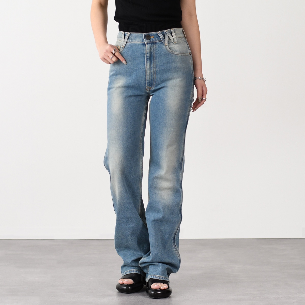 デニム ボトム ジーンズ W Ray DENIM JEANS 1902002BW 010G レディース ブルー ウォッシュデニム