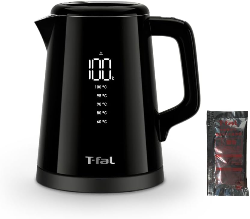 電気ケトル 0.8L デジタルディスプレイ 温度調節 1250 Wのハイパワーですぐに沸く 転倒お湯もれロック 「ディスプレイ ロック コントロール」 電気ポット 触れても熱くない