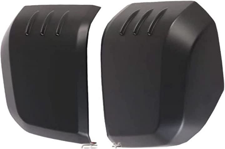 トヨタ ハイエース/HIACE 200系 6型 専用設計 サイドミラー ドアミラー カバー エアロフィン付き 左右セット (マッドブラック)