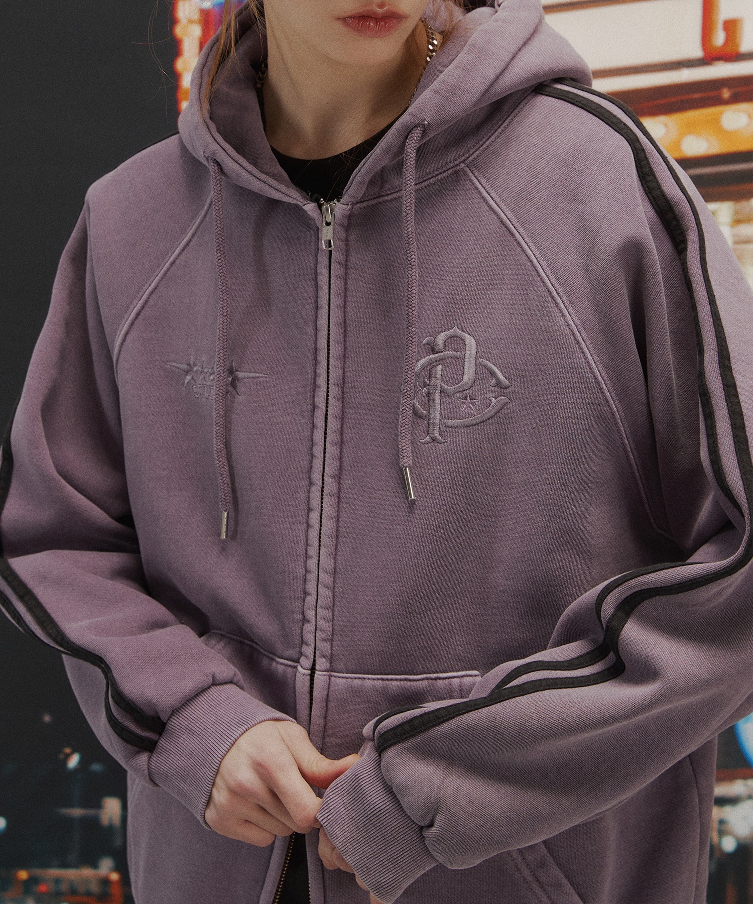 【CPGN】[2-WAY]CP LINE PIGMENT HOOD ZIPUP ASH PURPLE 7,866円