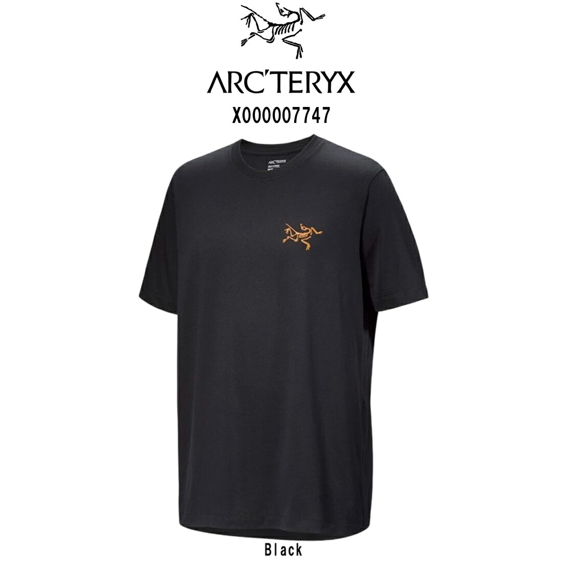 ARC TERYX(アークテリクス)Tシャツ 半袖 クルーネック レギュラーフィット アークマルチバード ロゴ ショートスリーブ コットン 綿 メンズ 男性 X000007747