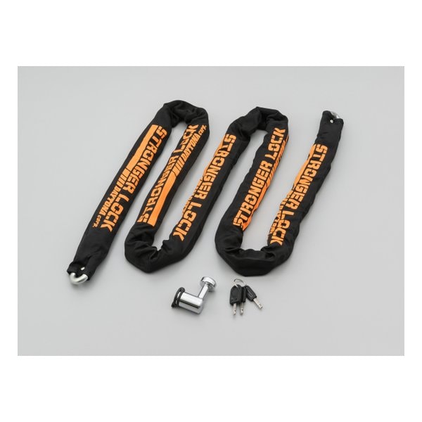 バイクロック 42mm幅チェーン φ12mmスチール合金 ストロンガーチェーンロック 2.5m D31237 9,610円