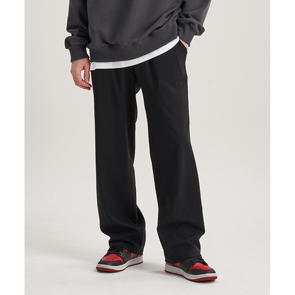 ペーパーボーイセミワイドスラックス-ブラック